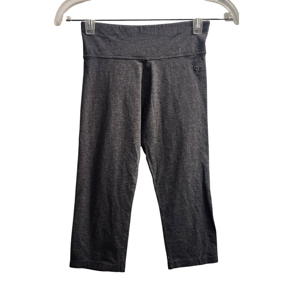 Justice‎ Girls Gray Heathered Athletic Capri Leggings Size 10